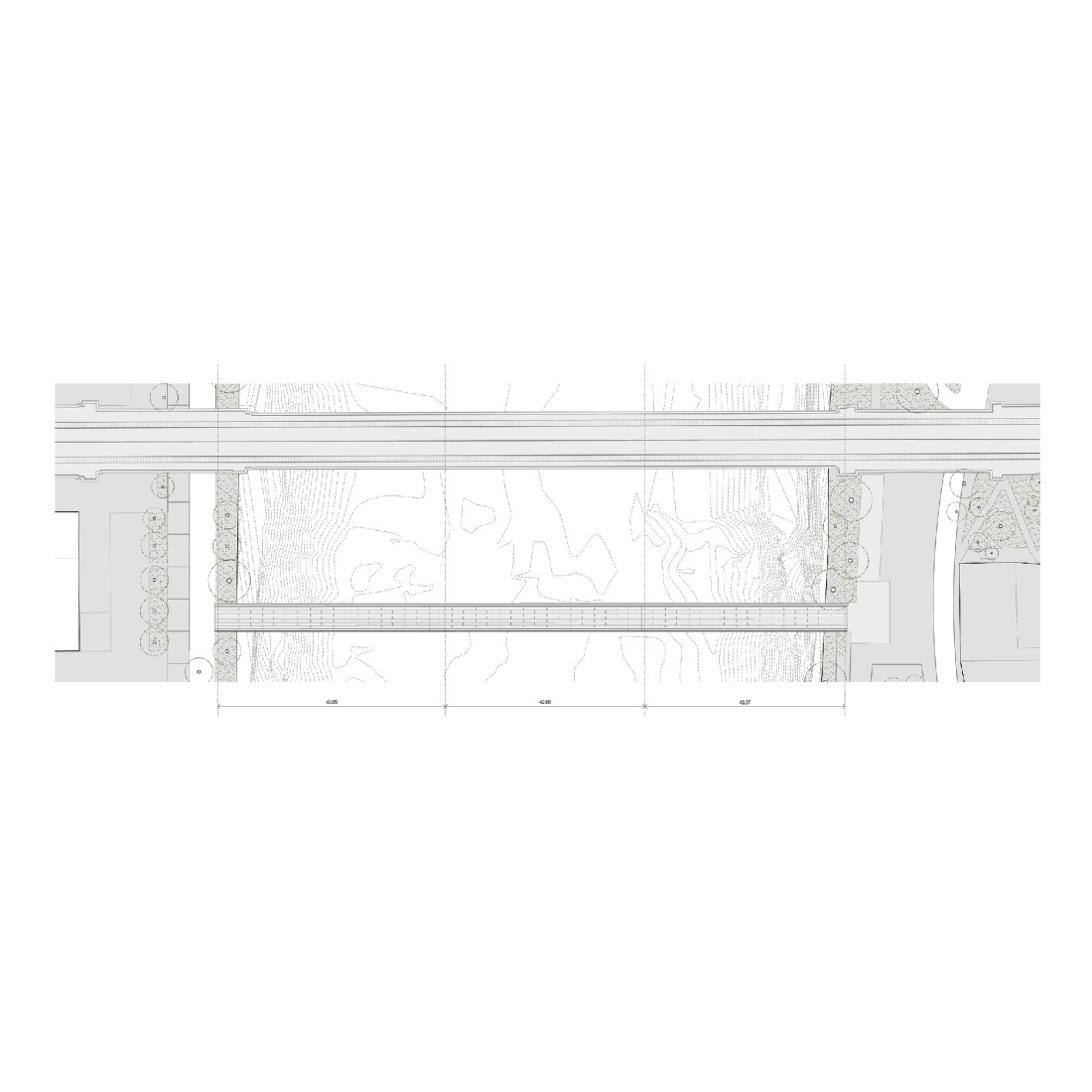 Floor plan. Splavarska Lent Tabor Bridge by Burgos & Garrido.