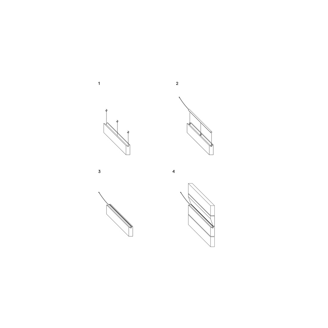 Construction details in axonometric view. Splavarska Lent Tabor Bridge by Burgos & Garrido.