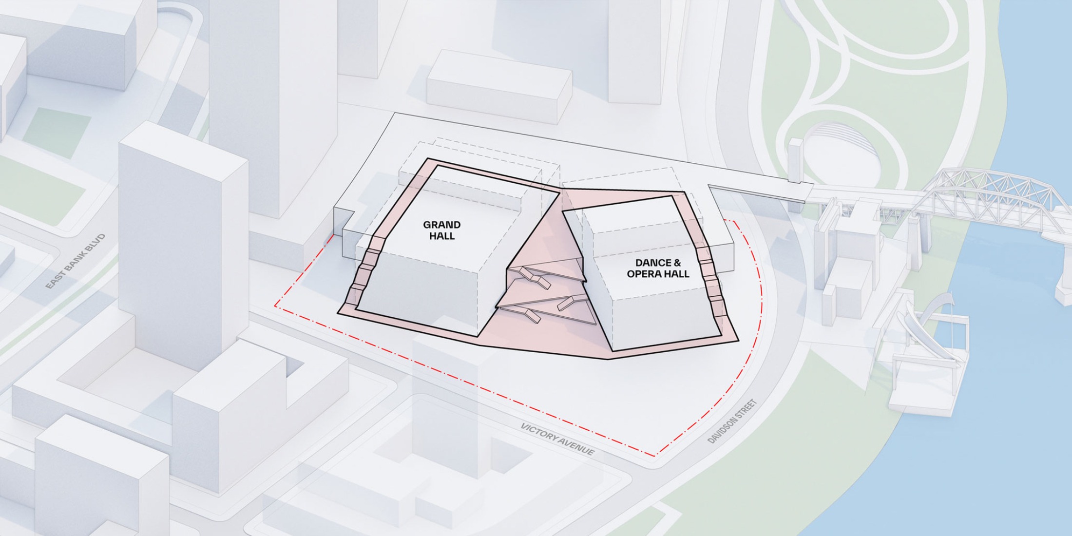 Diagrama. Centro de artes escénicas de Tennessee por BIG.