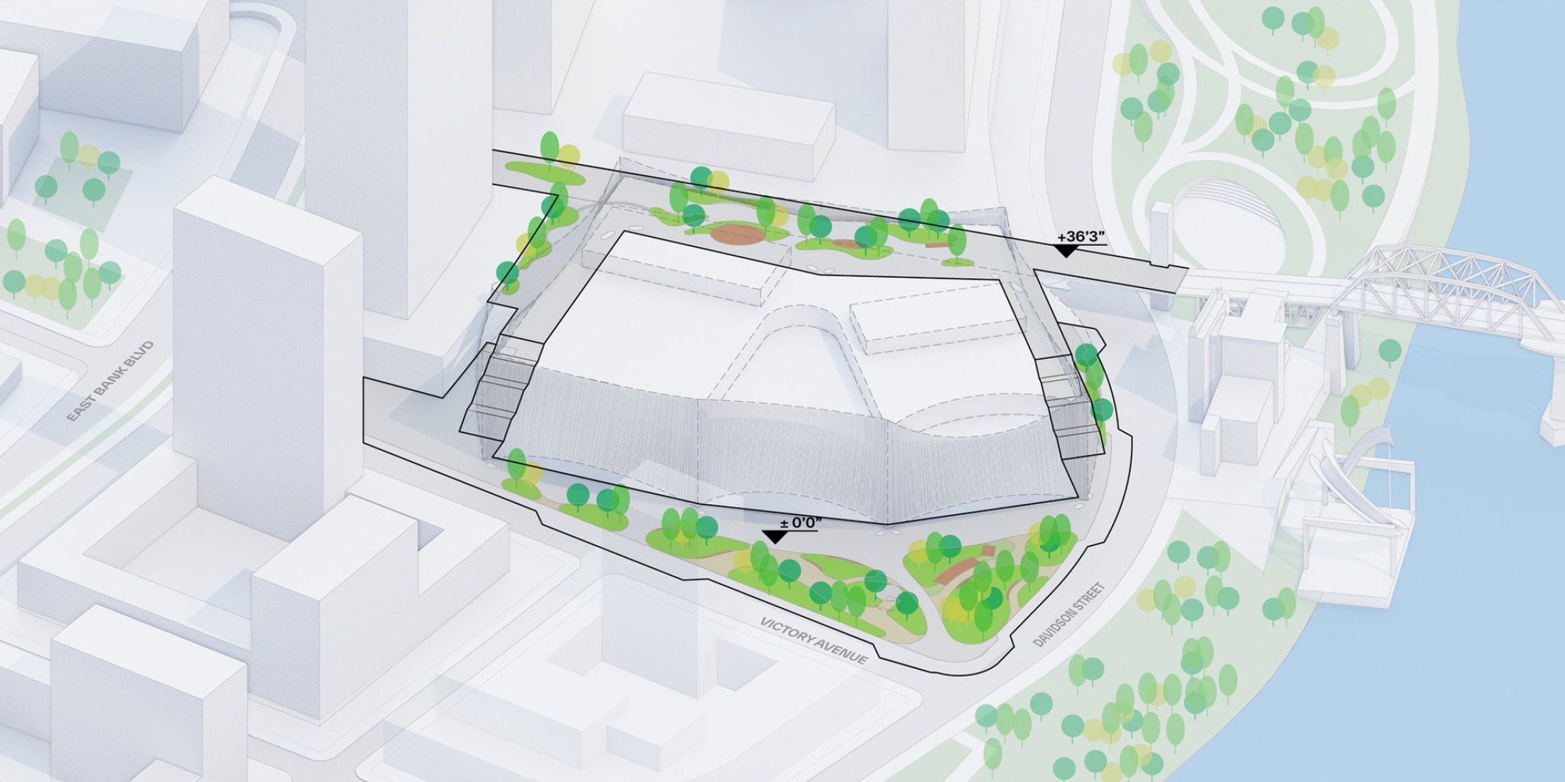 Diagrama. Centro de artes escénicas de Tennessee por BIG.