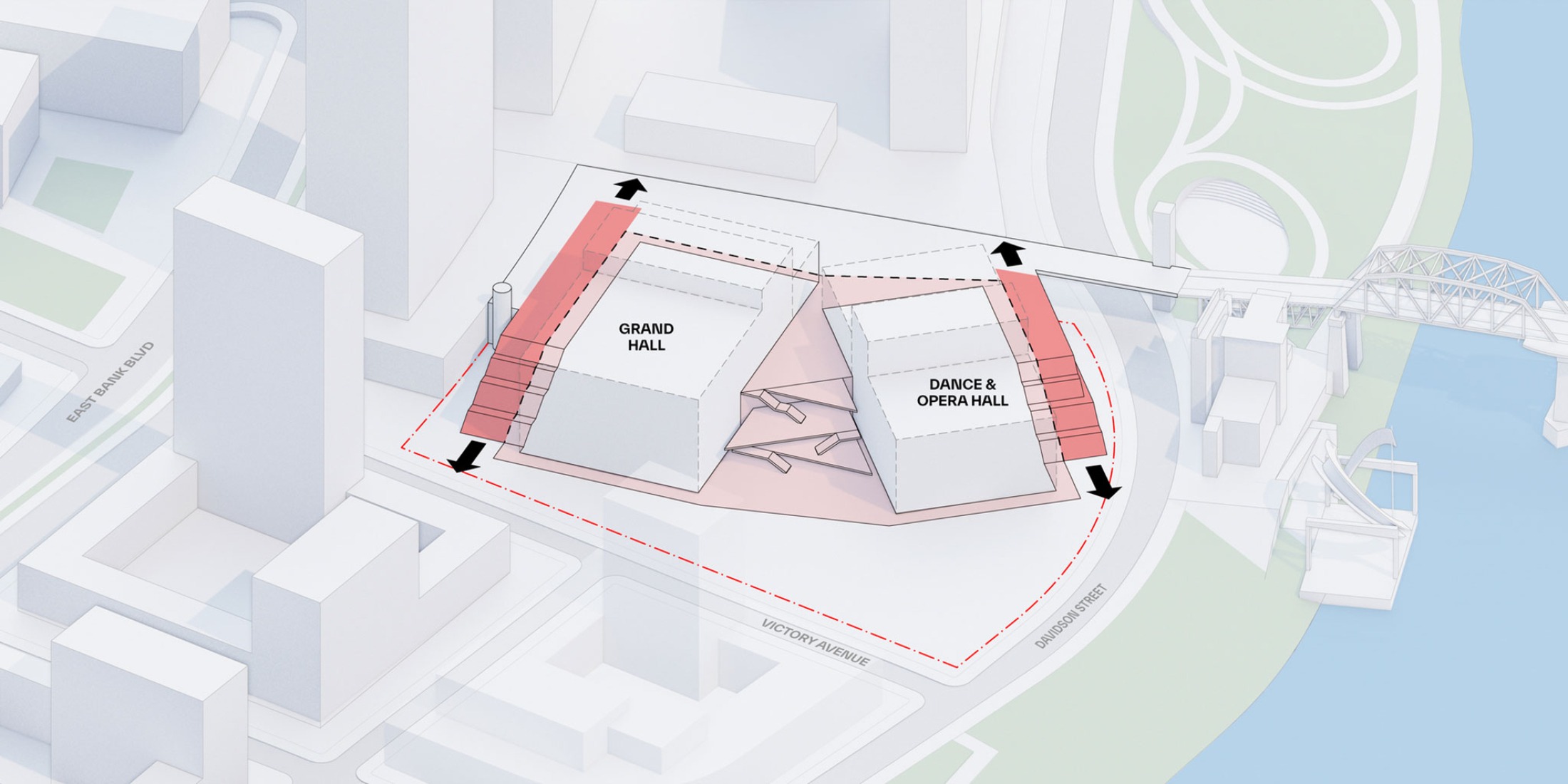 Diagrama. Centro de artes escénicas de Tennessee por BIG.