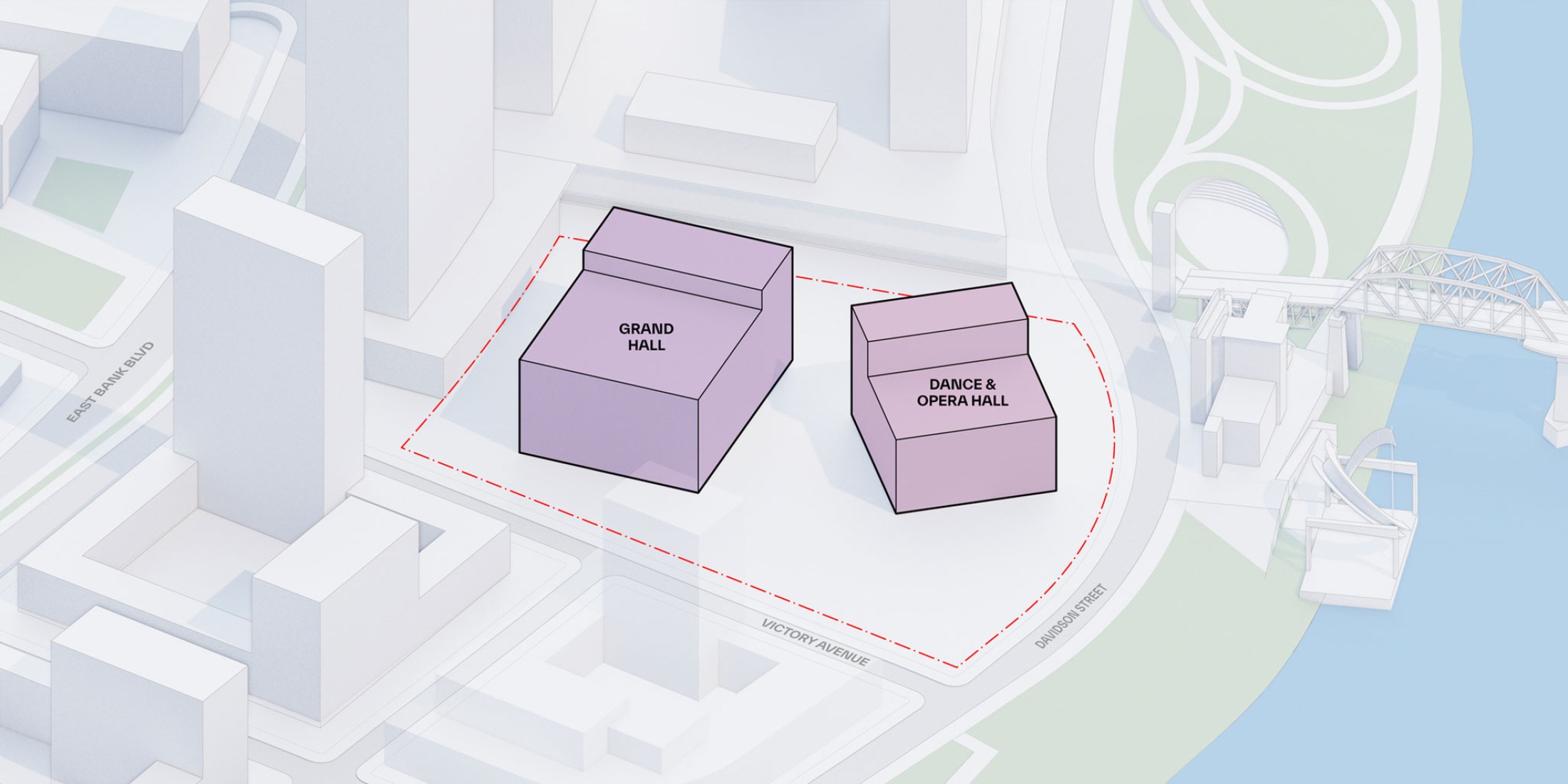 Diagrama. Centro de artes escénicas de Tennessee por BIG.