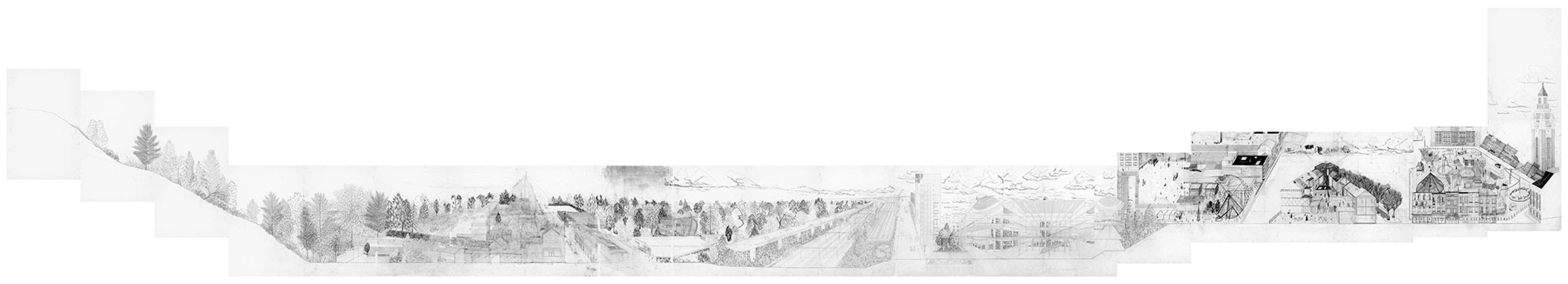 Fotomontaje. Palacio de Exposiciones de Charleroi por architecten jan de vylder inge vinck y AgwA.