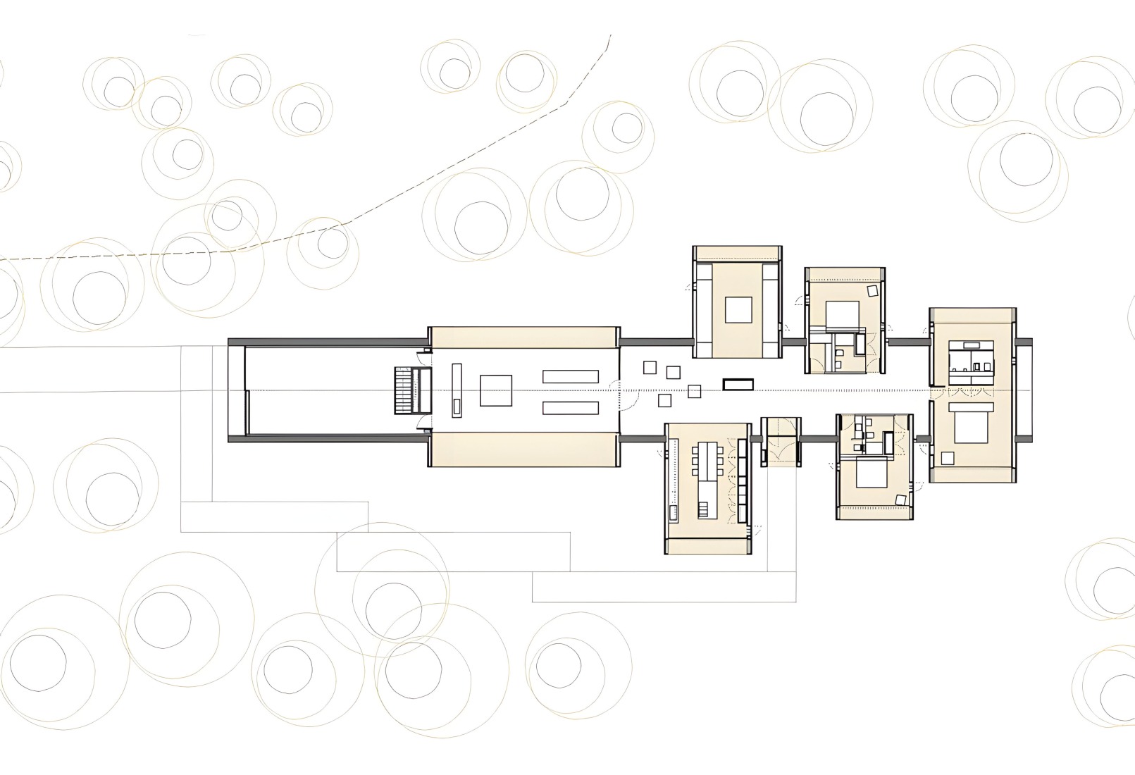 Ground floor plan. Cottage in the Vineyard by Ramón Esteve Estudio. 