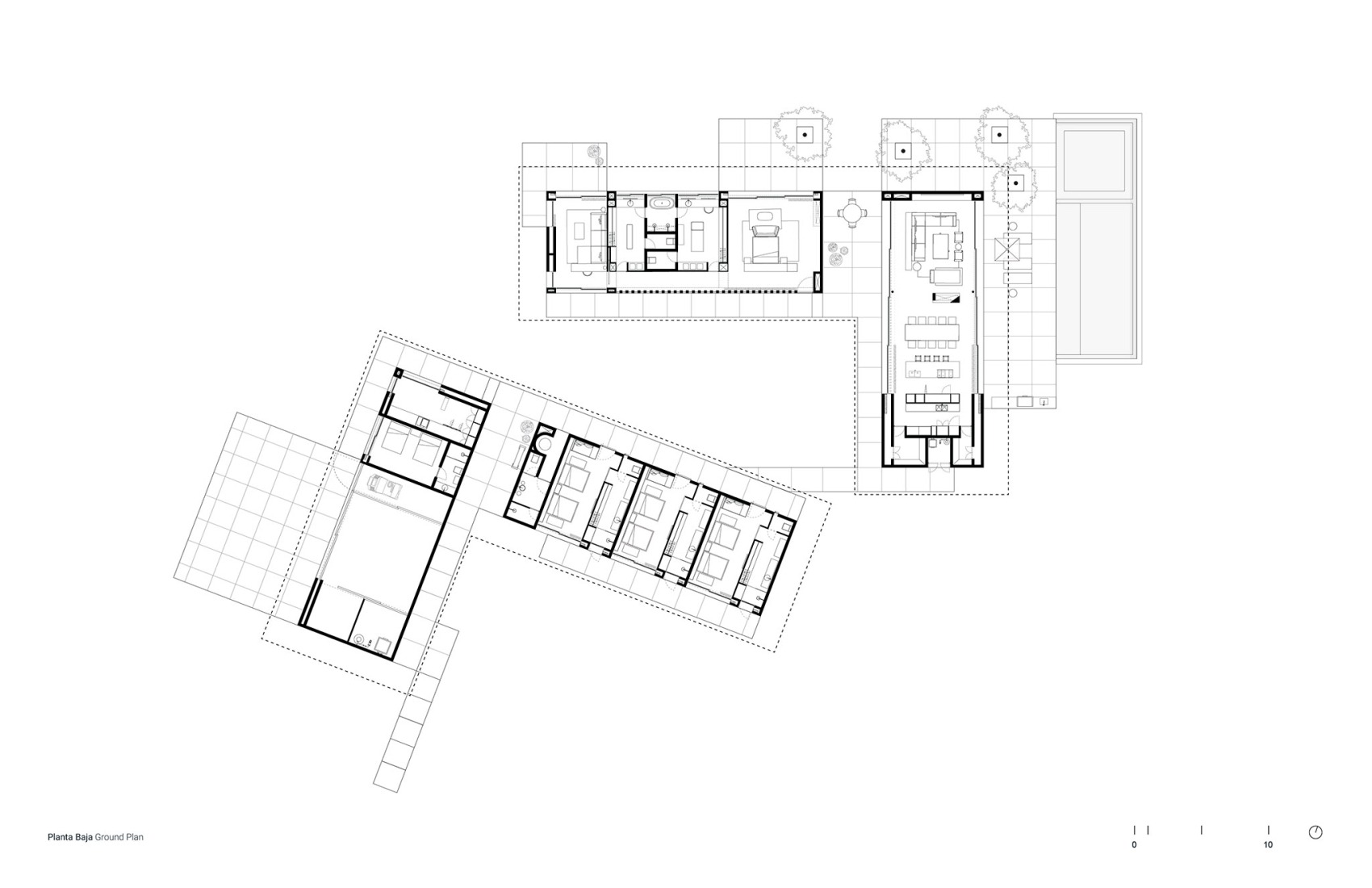 Ground floor plan. House in Palmilla by Estudio IUAPdA.