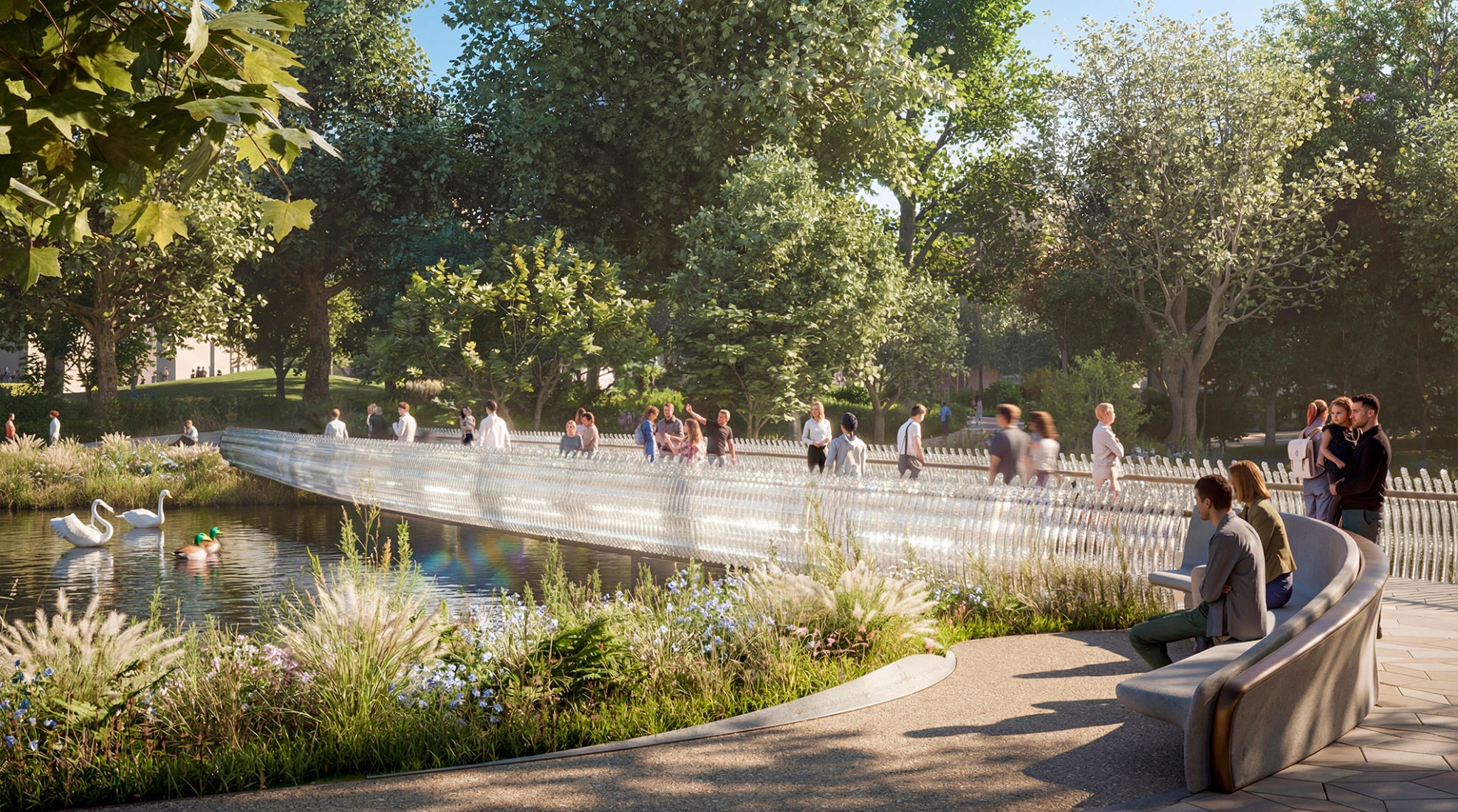 Visualización. Puente Memorial Reina Isabel.