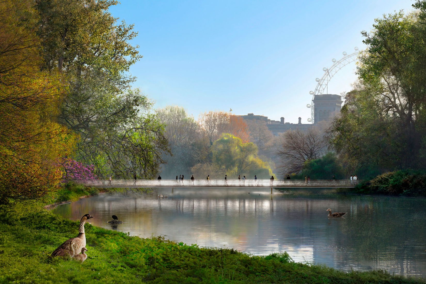 Visualización. Puente Memorial Reina Isabel.