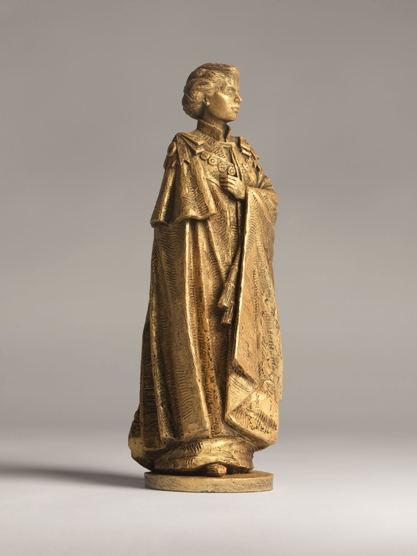 Maqueta de la escultura de la reina.