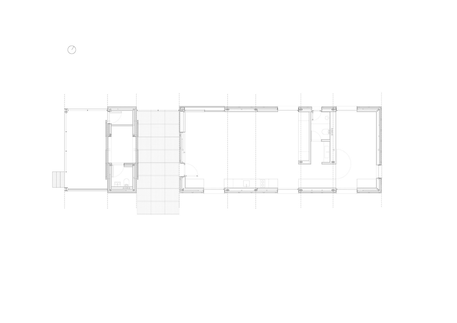 Ground floor plan. "Casa Guadalupe" by Hanghar.