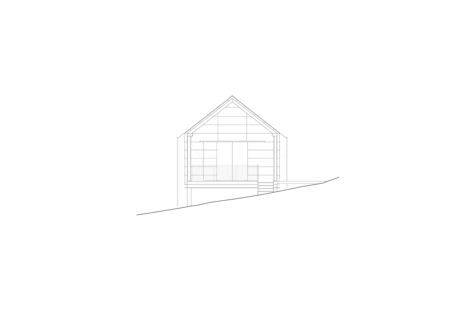 Side elevation. "Casa Guadalupe" by Hanghar.