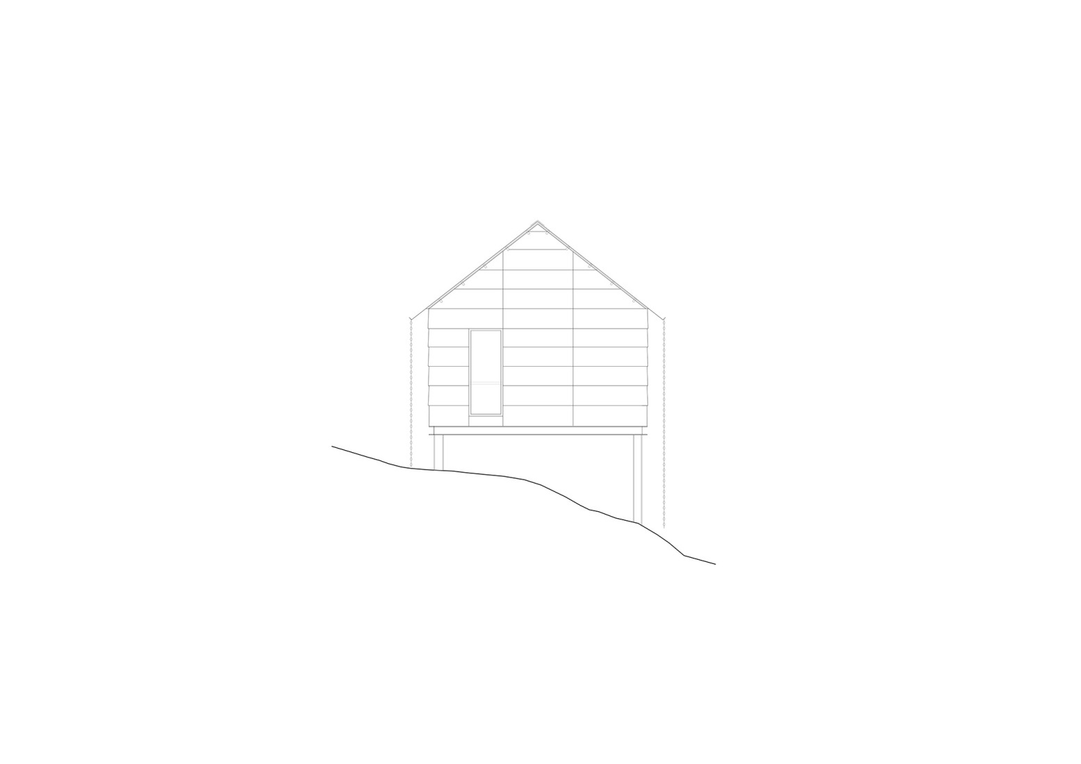 Side elevation. "Casa Guadalupe" by Hanghar.