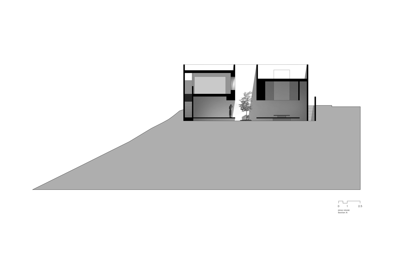 Secciones. Casa Kehai por HW Studio.