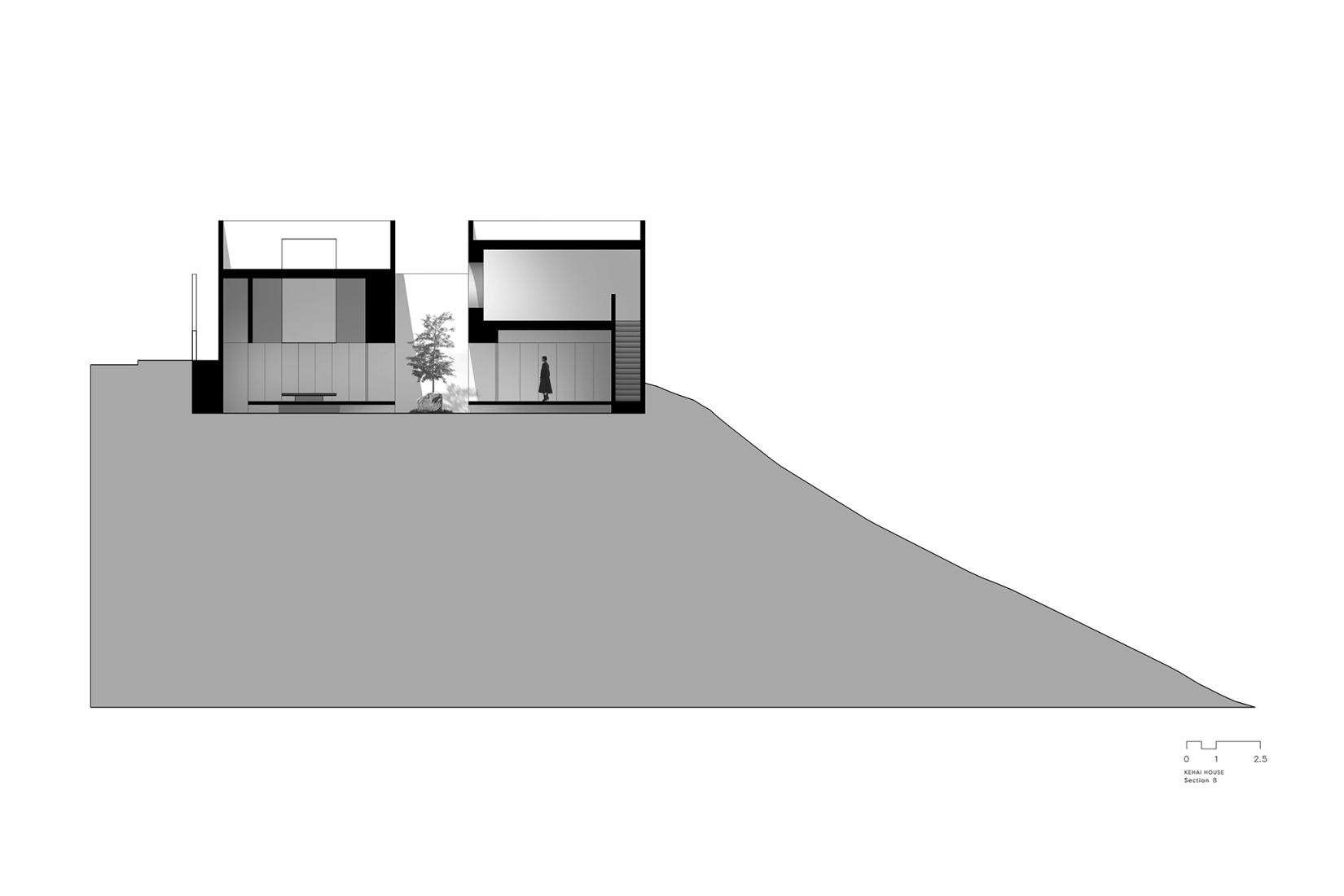 Secciones. Casa Kehai por HW Studio.