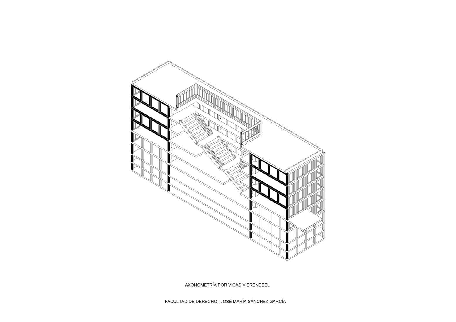 Concepto estructural. Facultad de Derecho CEU San Pablo por José María Sánchez Arquitectos.