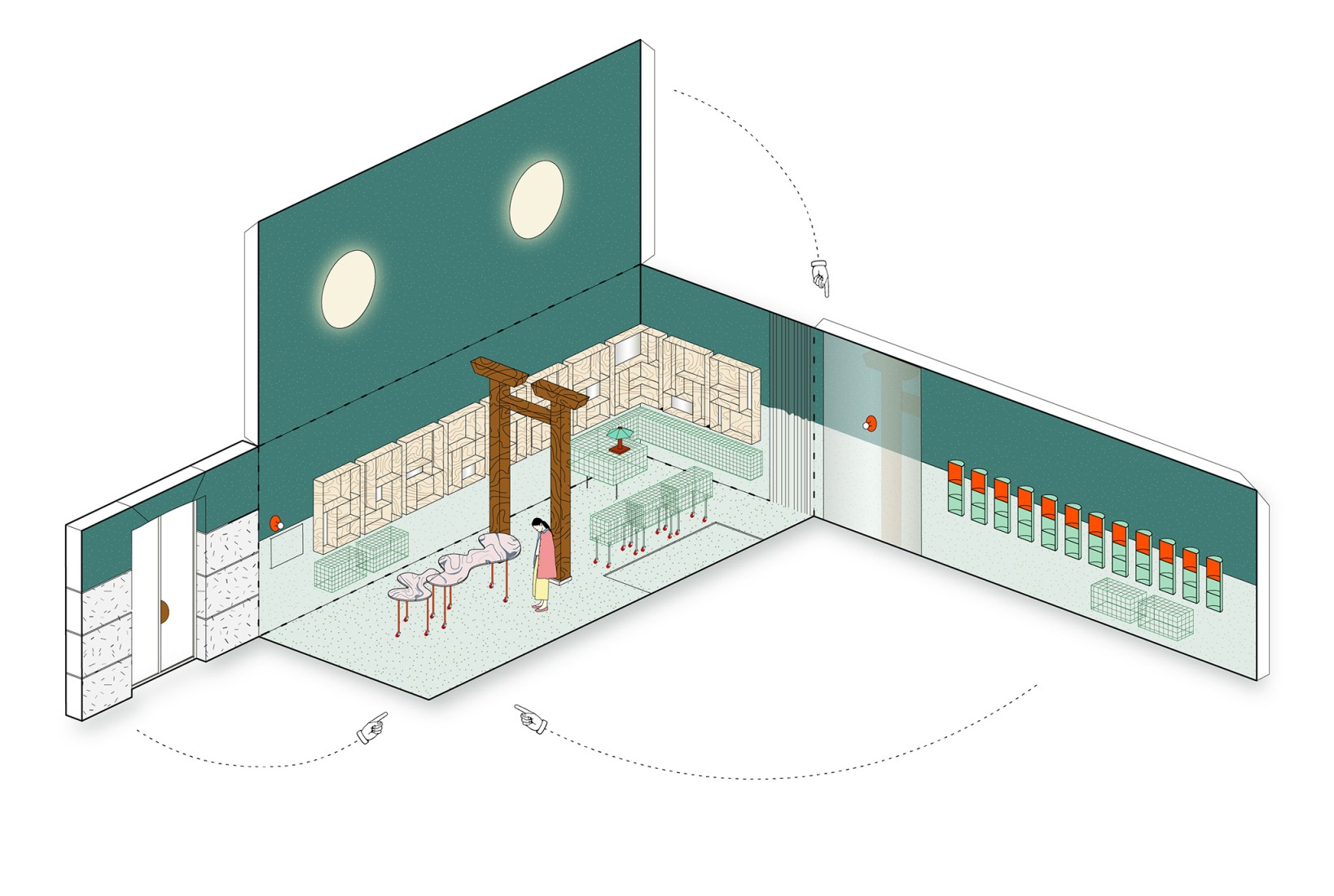 Axonometry. "Laconicum" by Lucas y Hernández-Gil.