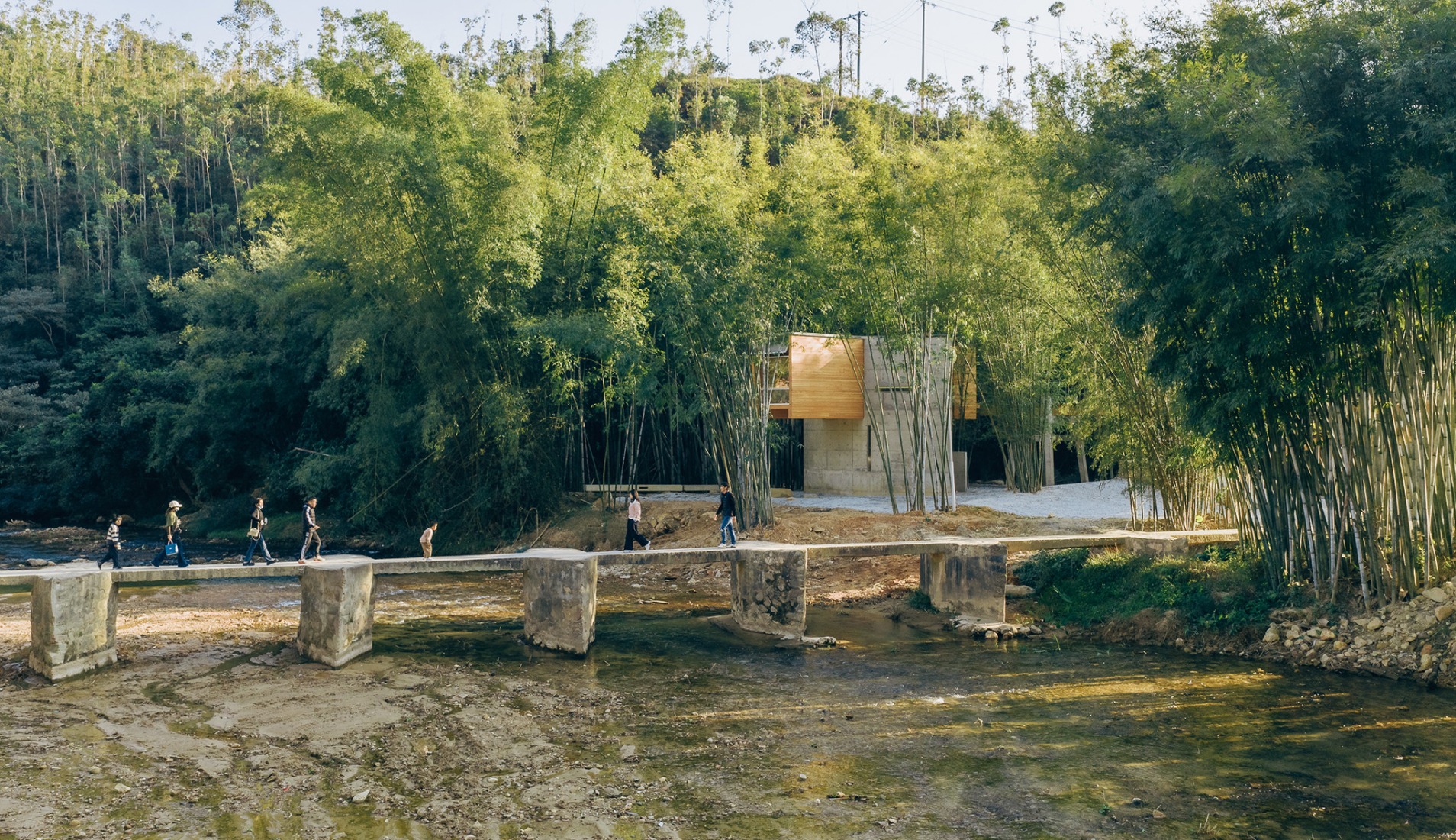 Micromuseo de puentes históricos vernáculos de Huizhou por LUO studio. Fotografía por Zhu Yumeng.