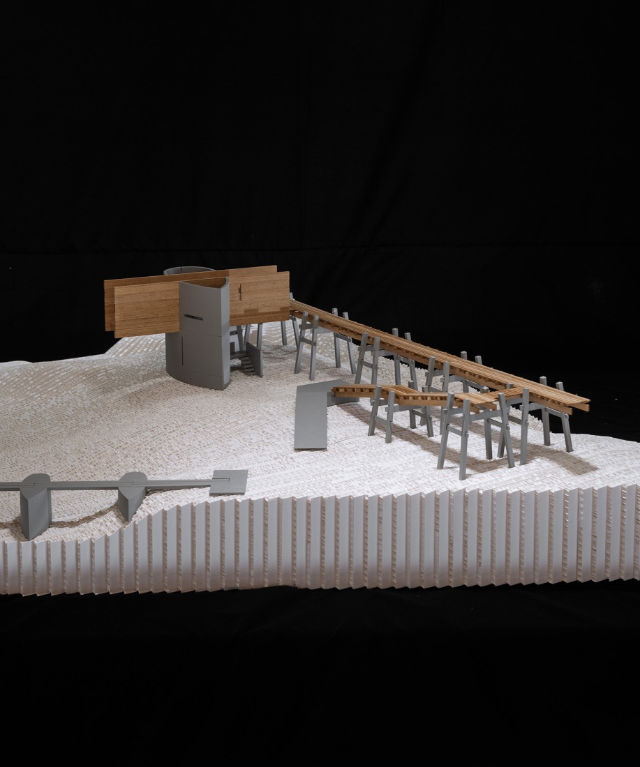 Maqueta. Micromuseo de puentes históricos vernáculos de Huizhou por LUO studio. Fotografía por Jin Weiqi.