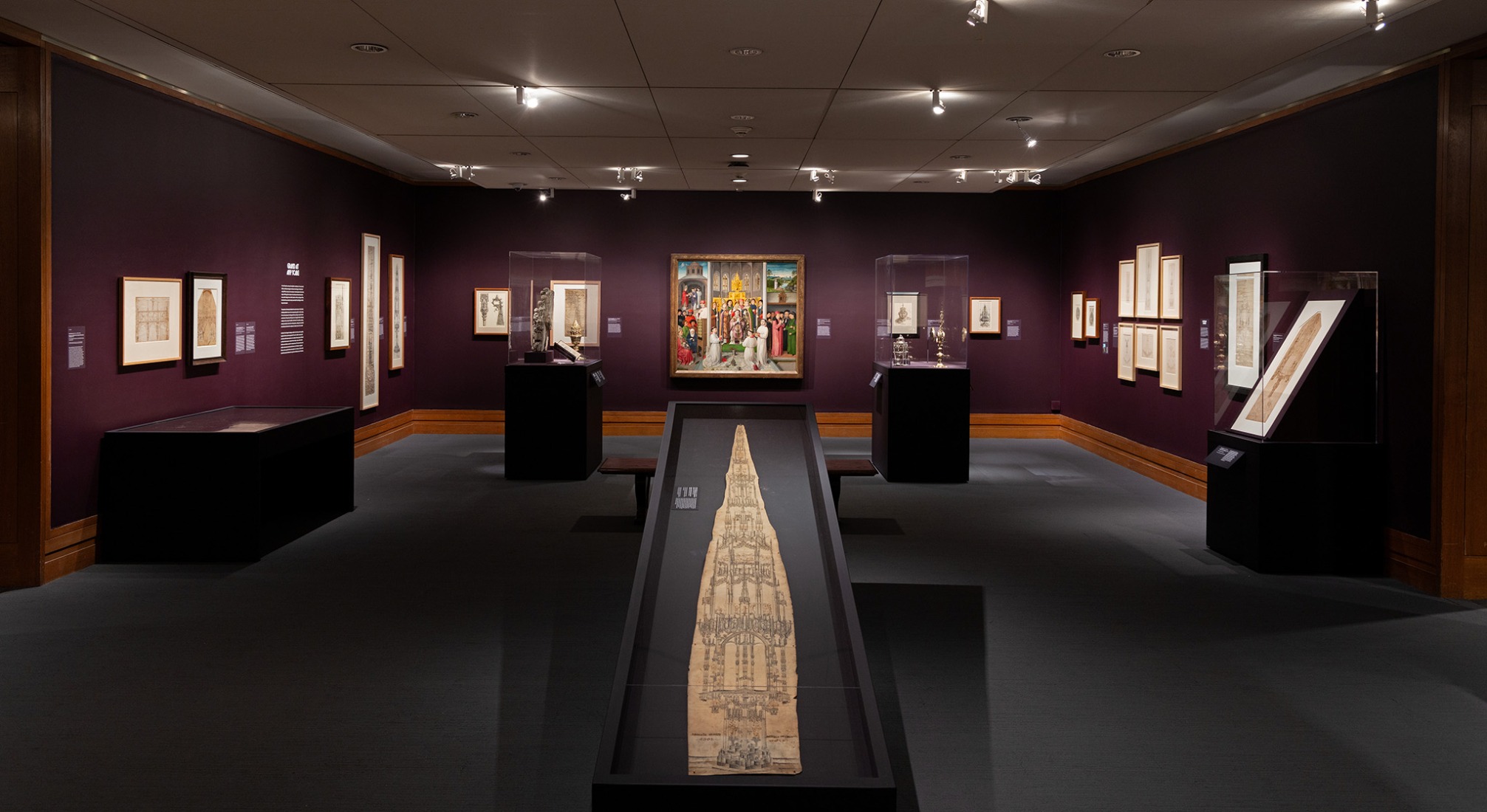 Exposición «La traza del gótico: El amanecer del dibujo arquitectónico». Fotografía cortesía del Museo Metropolitano de Arte.