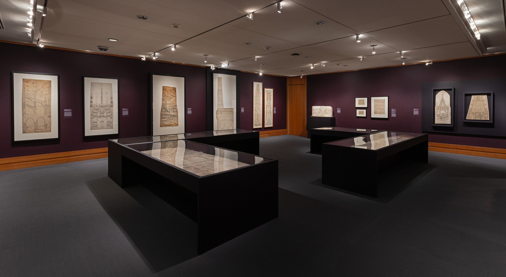 Exposición «La traza del gótico: El amanecer del dibujo arquitectónico». Fotografía cortesía del Museo Metropolitano de Arte.