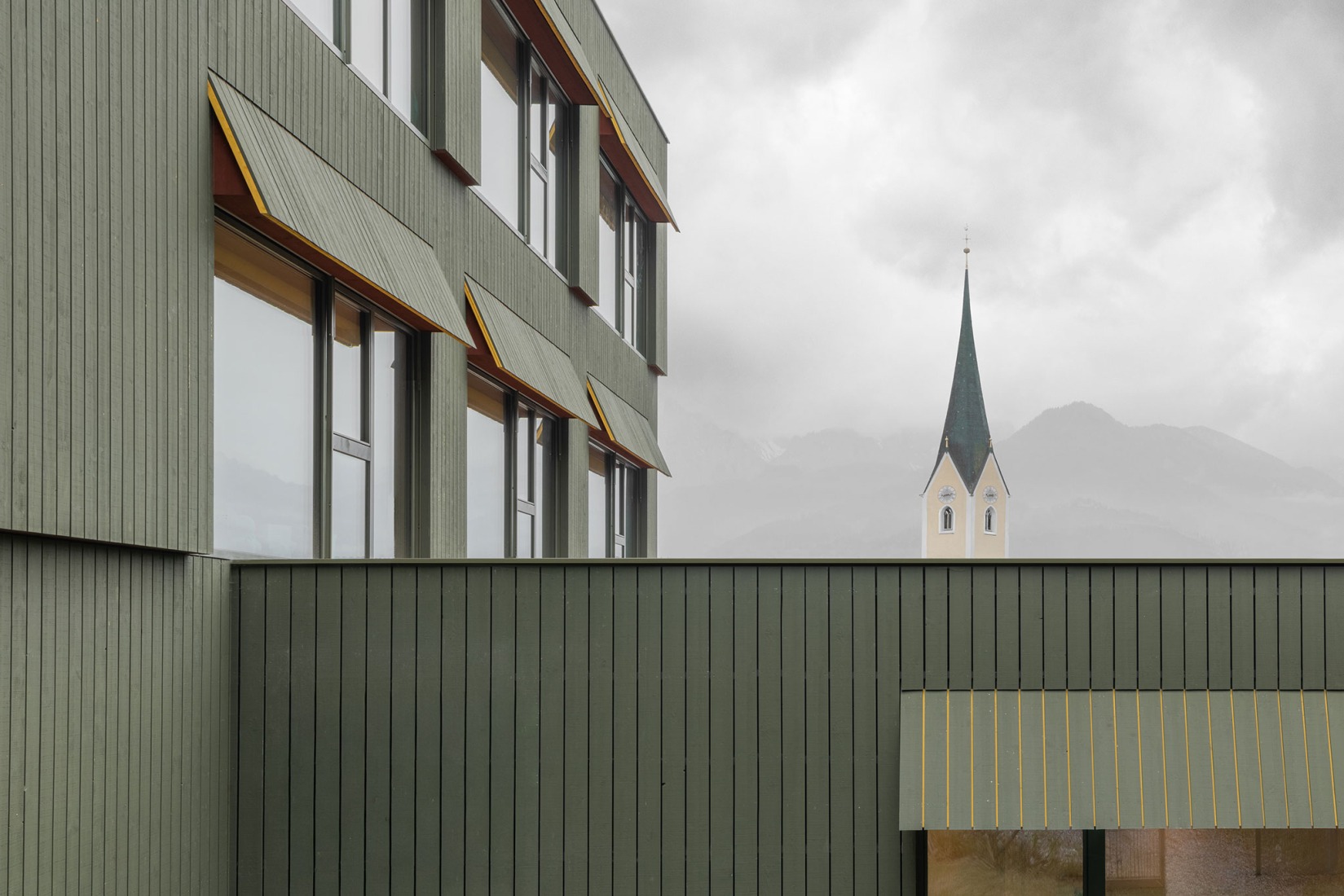 Educational Center Kössen by Pedevilla architects. Photograph by Gustav Willeit.