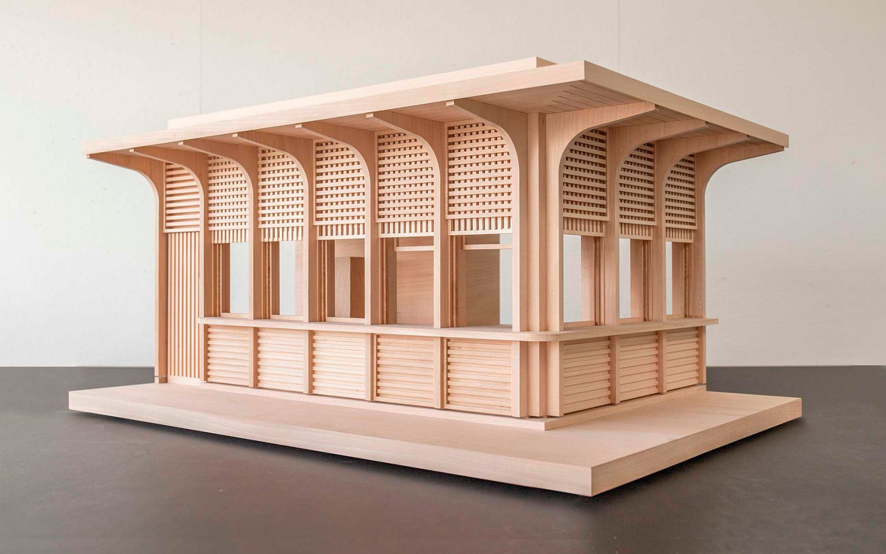 Model. Kiosk in Bürkliplatz by Schmid Ziörjen Architects.