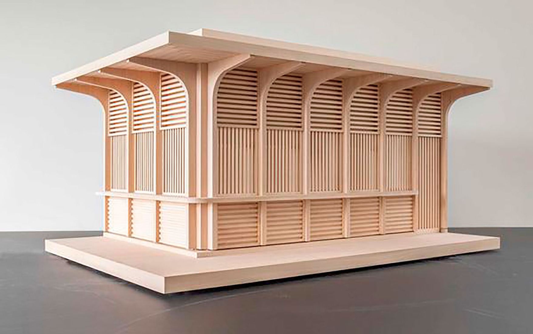 Model. Kiosk in Bürkliplatz by Schmid Ziörjen Architects.