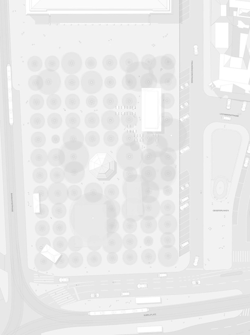 Site plan. Kiosk in Bürkliplatz by Schmid Ziörjen Architects.