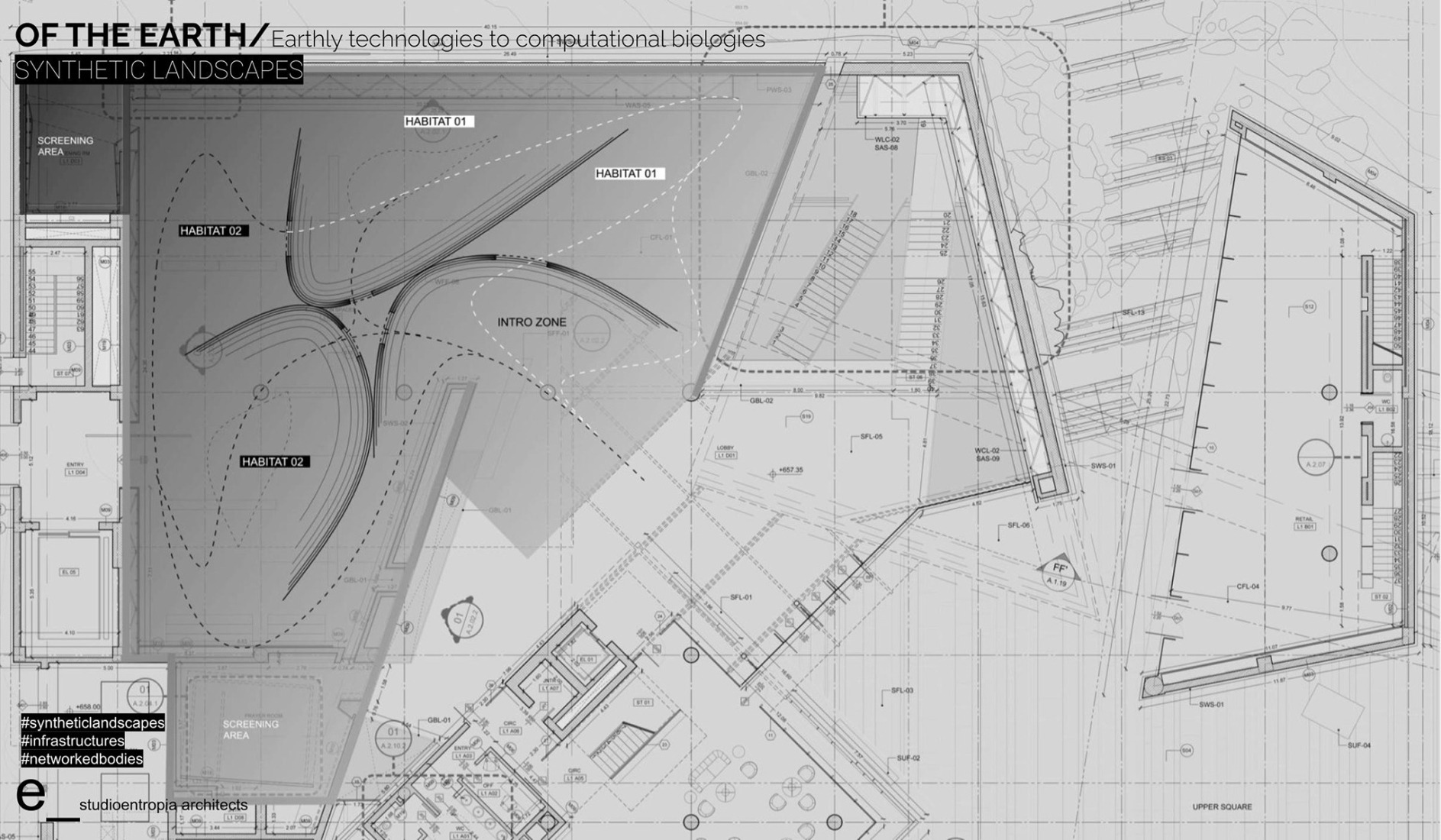 Floor plan. "Of The Earth" Exhibition by studioentropia.