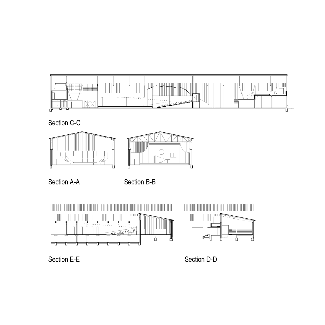 Secciones. Espacios temporales para el Teatro Dramático Nacional Esloveno por Vidic Grohar Arhitekti. 