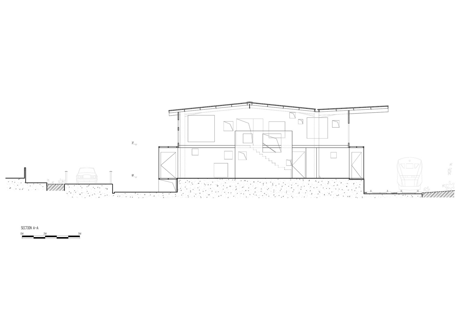 Section. "Apelron Contemporary" by Aether Architects + Archigress.