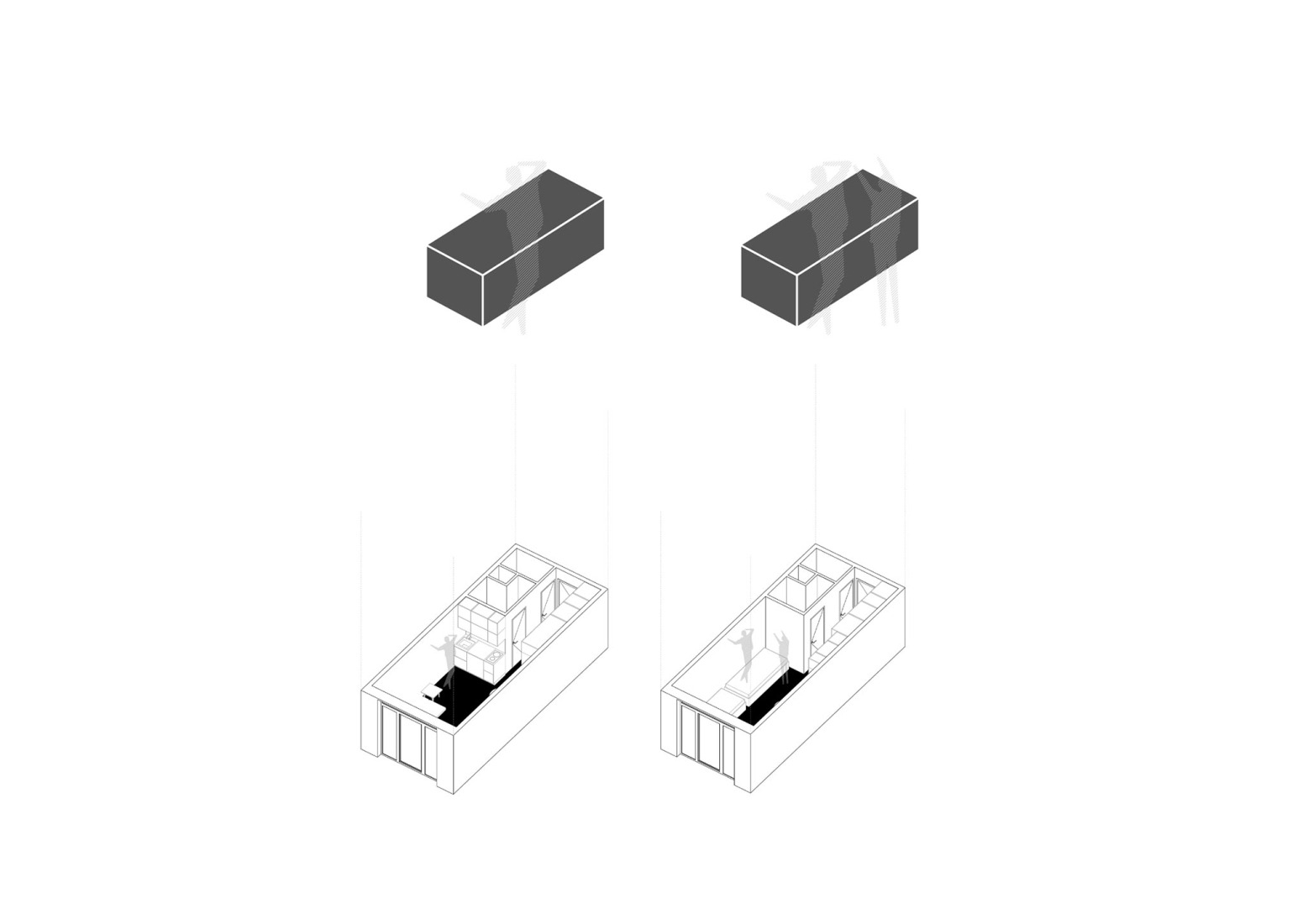 Axonometry. "Kosmalt" by Atrium Architekti.