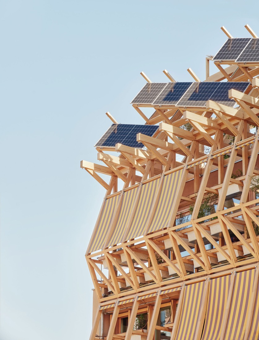 Building for Infinito Delicias by Husos + elii. Photograph by José Hevia.