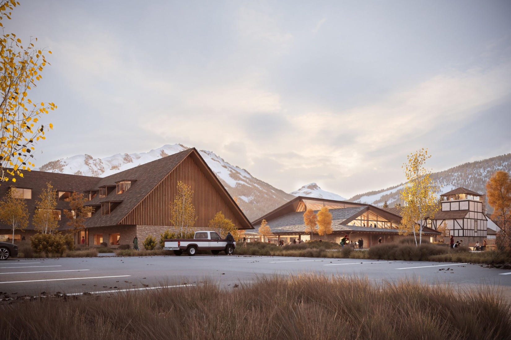 Centro de visitantes del parque nacional de Alberta por Kengo Kuma y Paul Raff.