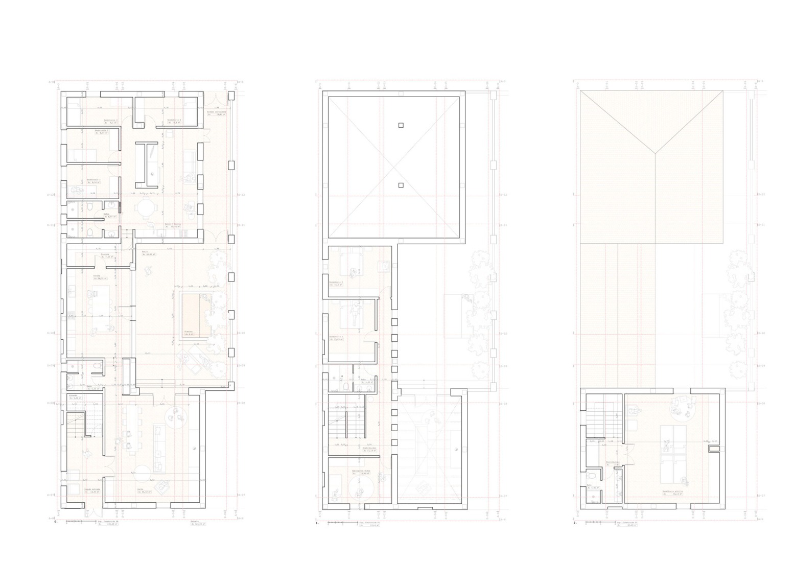 Floor plans. Cortijo El Pardillo by LAH arquitectura.