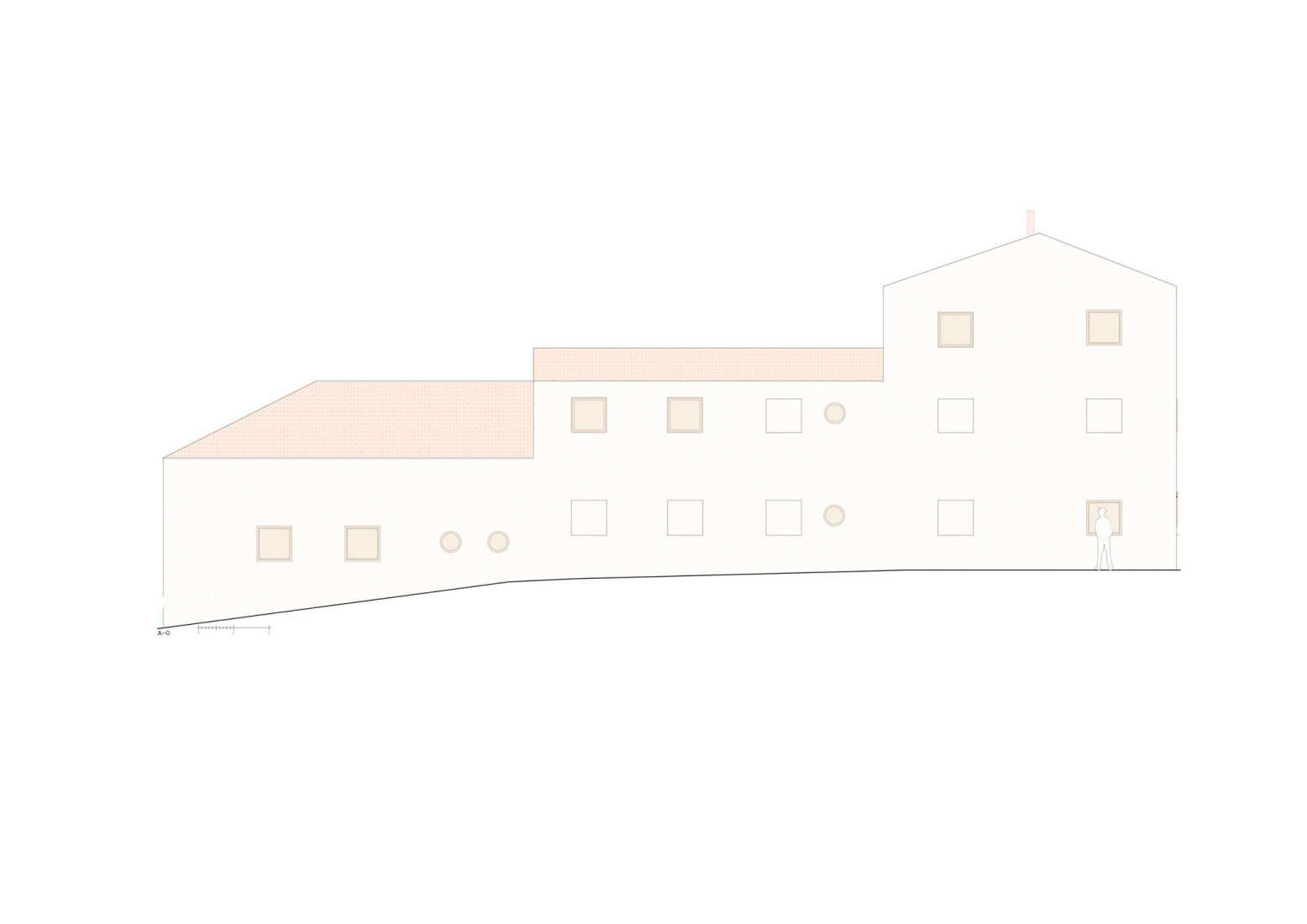 Main elevation. Cortijo El Pardillo by LAH arquitectura.