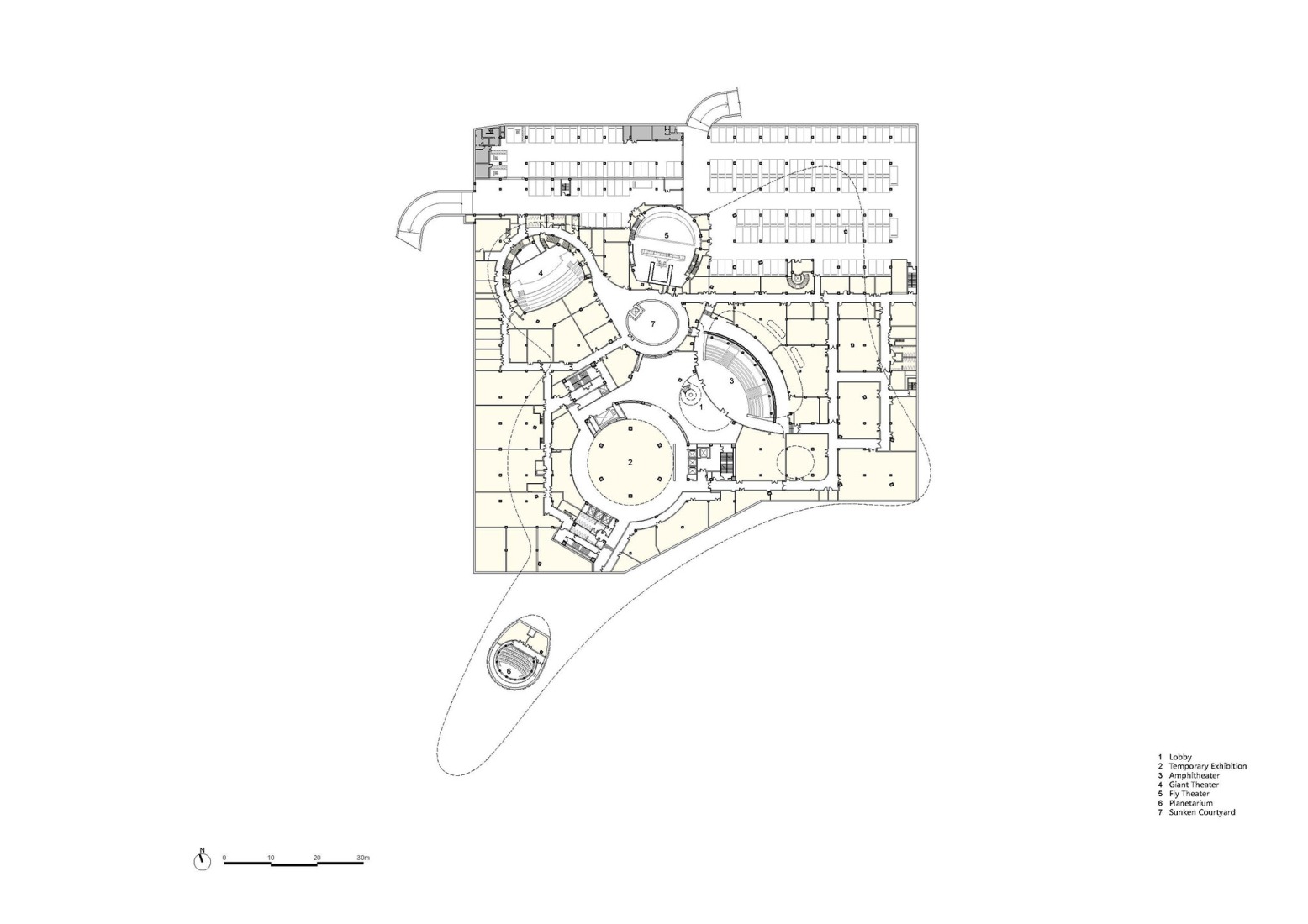 First floor plan. Hainan Science Museum by MAD.