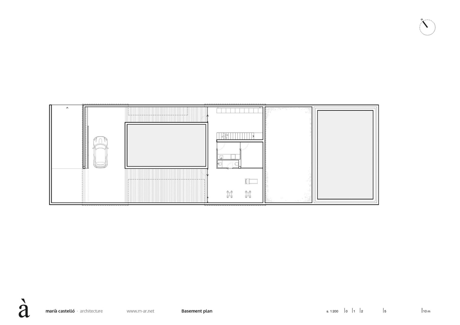 Basement floor plan. Ses Clotades by Marià Castelló.