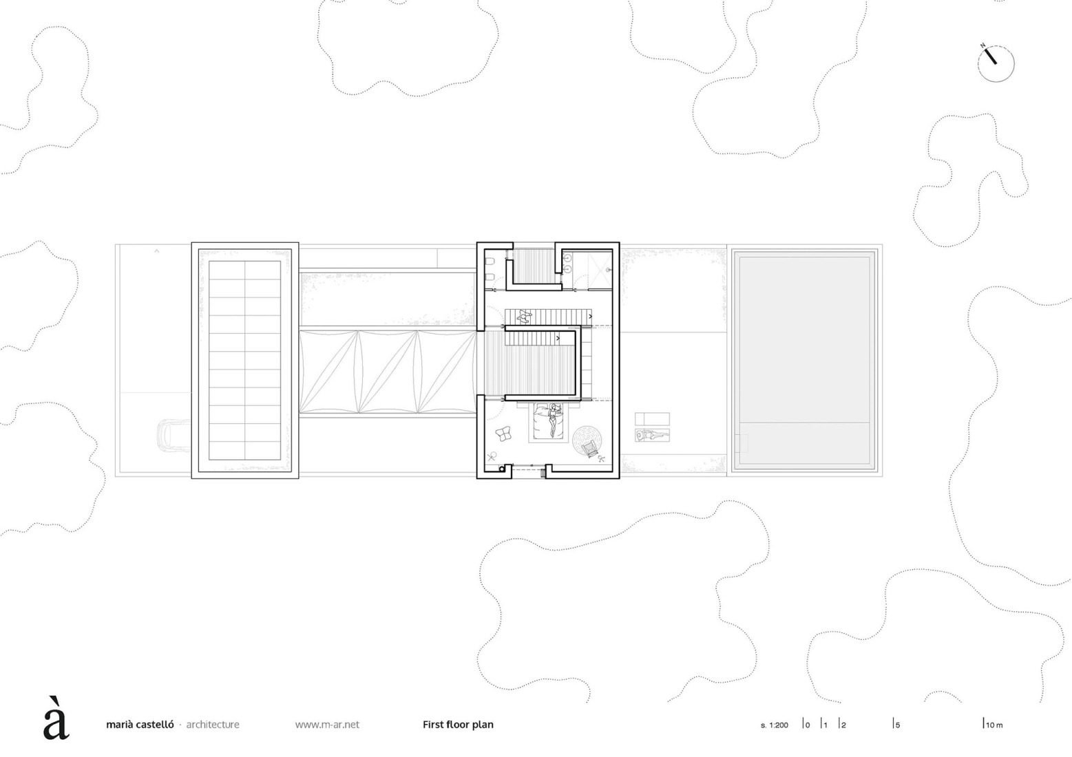 First floor plan. Ses Clotades by Marià Castelló.