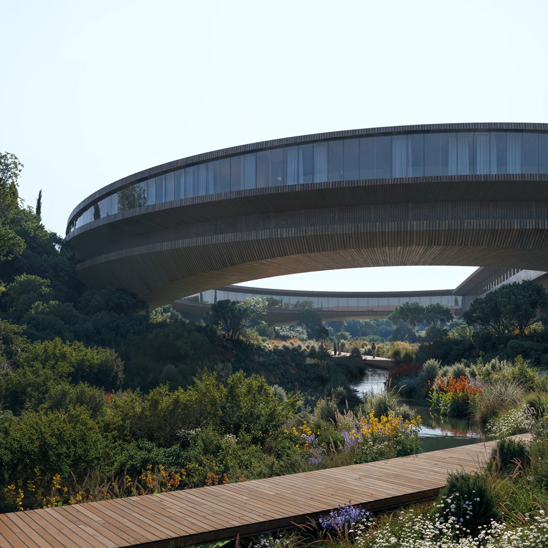 "The Ring and Greenhouse" by Snøhetta. Rendering by Proloog.