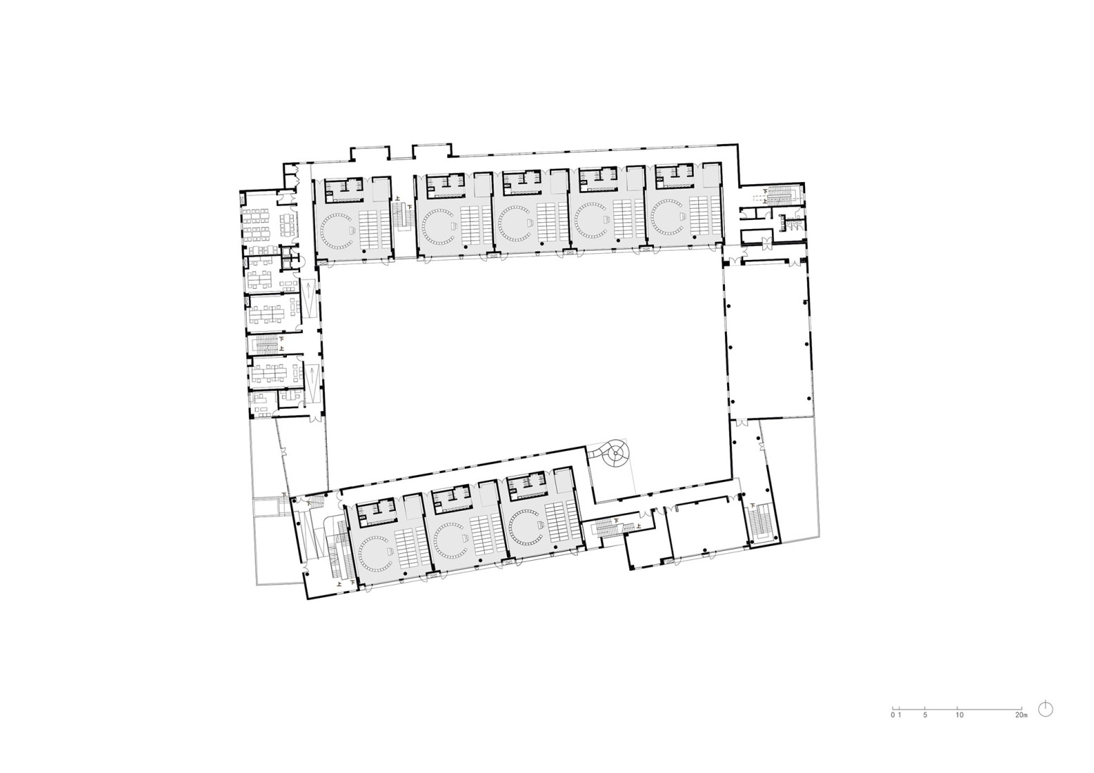 Plano de segunda planta. Guardería Block por SoBA.