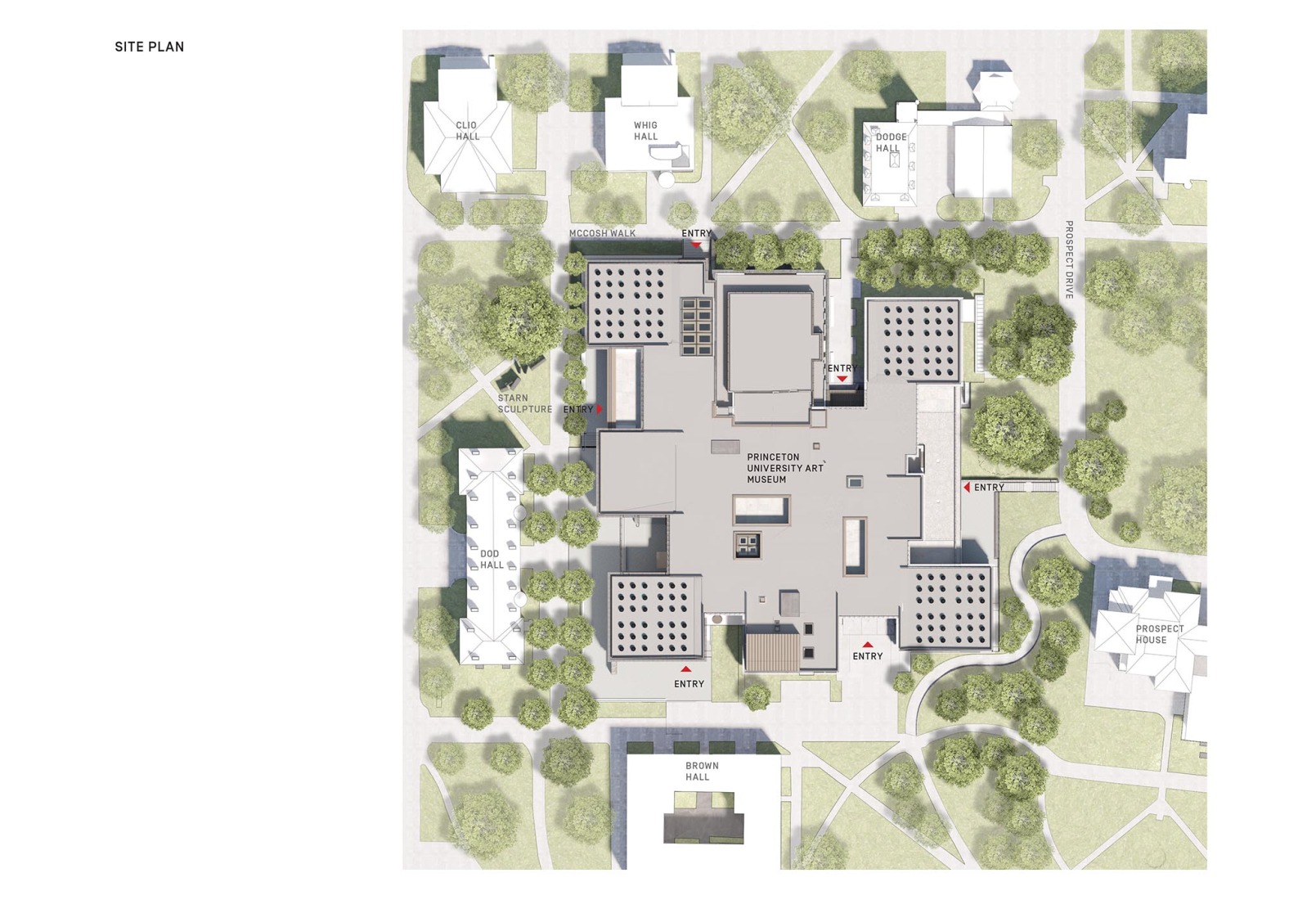 Site plan. Princeton University Art Museum by Adjaye Associates. 