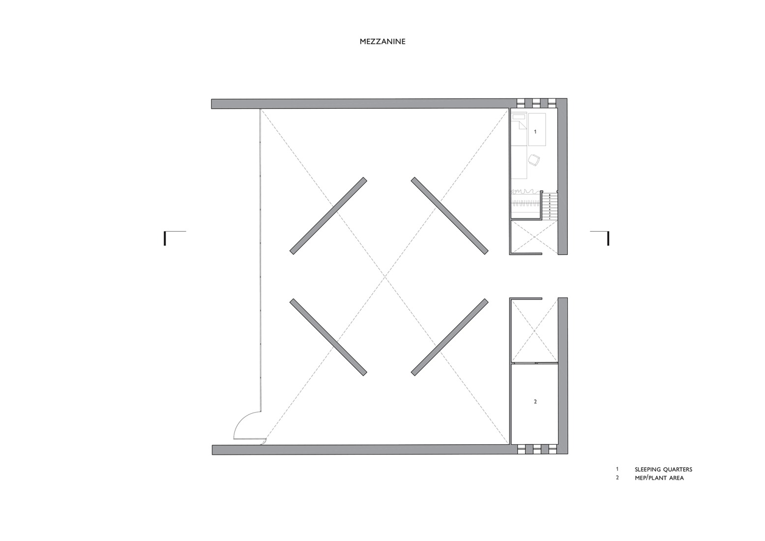 Mezzanine floor Plan. Kaloki Nyamai Studio by Adjaye Associates. 