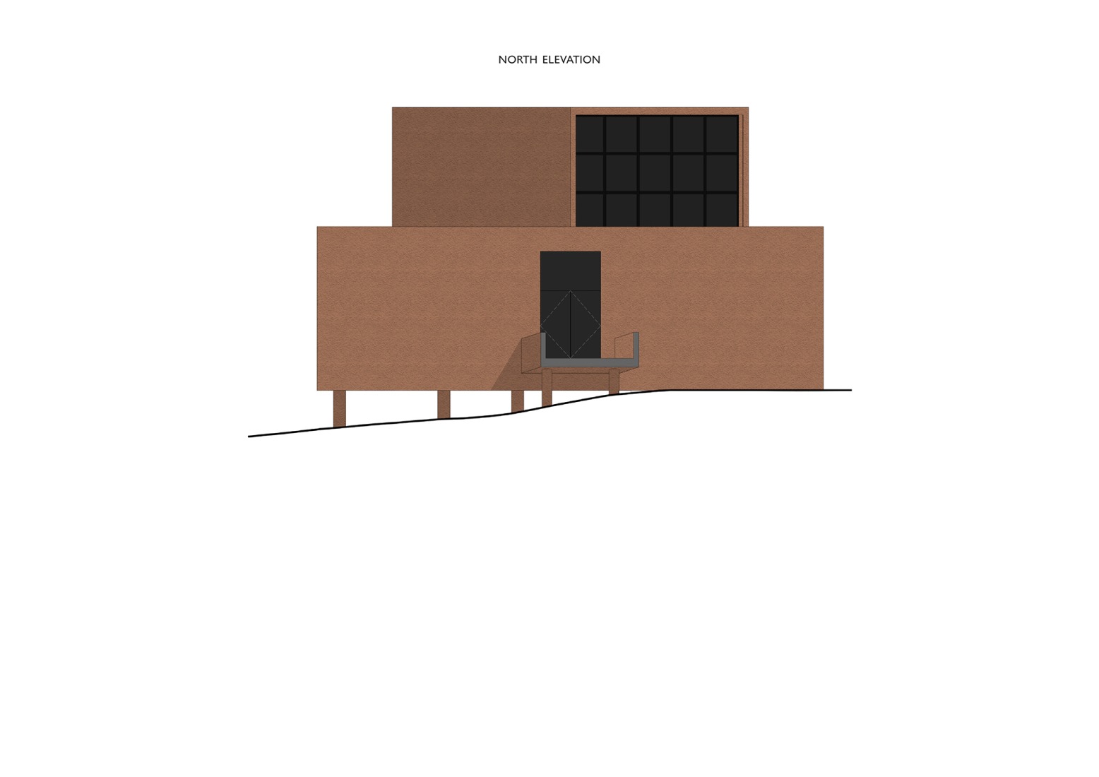 North Elevation. Kaloki Nyamai Studio by Adjaye Associates.
