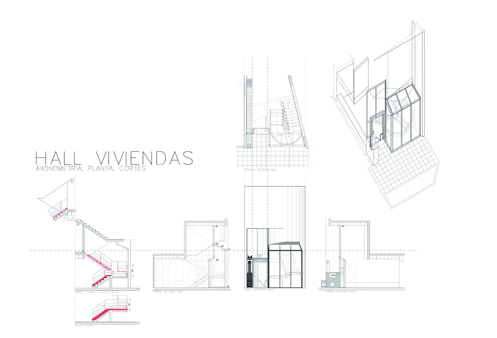 Hall viviendas. Edificio BLOCK por Ariel Jacubovich Oficina de Arquitectura.