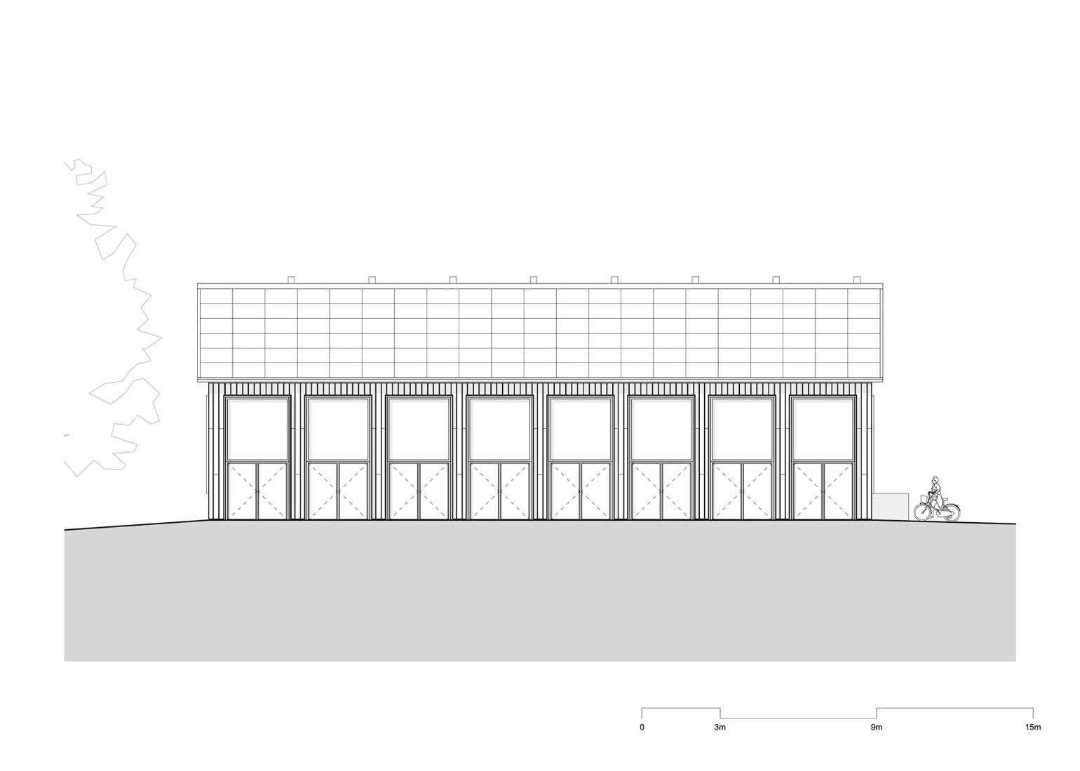 Alzado. Casas pequeñas Kappel am Albis por Atelier Kempe Thill.
