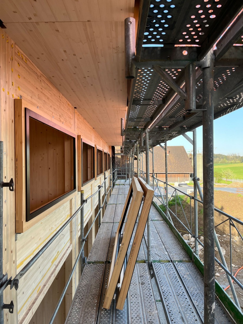 Proceso constructivo. Casas pequeñas Kappel am Albis por Atelier Kempe Thill.