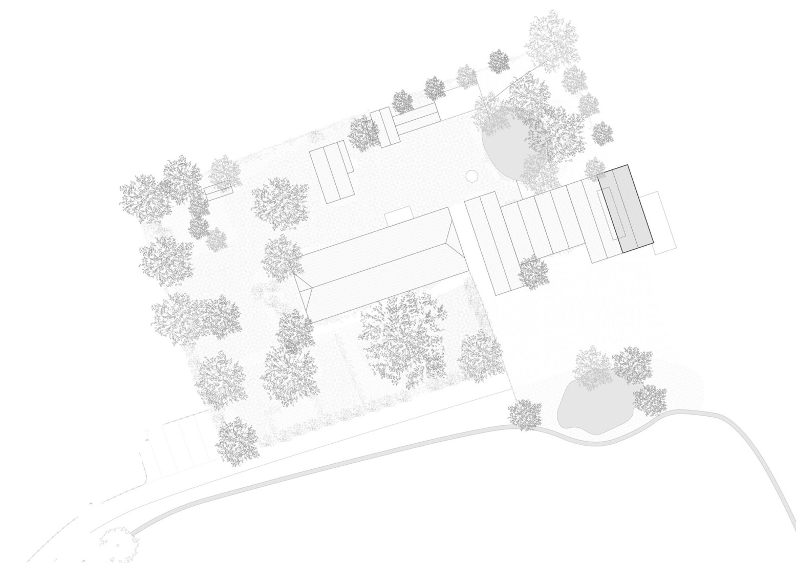 Site plan. Holiday house Hof Ahmen by Atelier Sunder-Plassmann. 