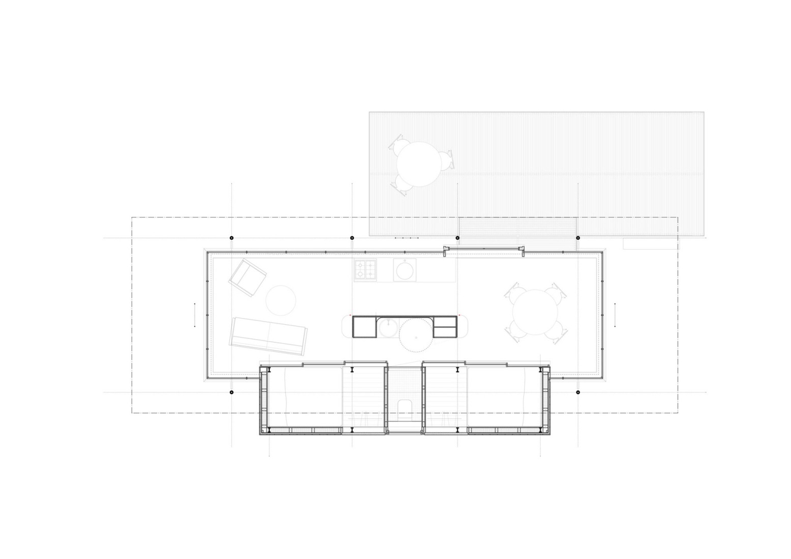 Ground floor plan. Holiday house Hof Ahmen by Atelier Sunder-Plassmann. 