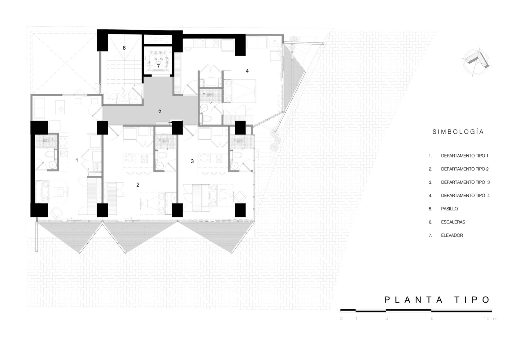 Typical floor plan. ICON Cibeles by BRAG Arquitectos.