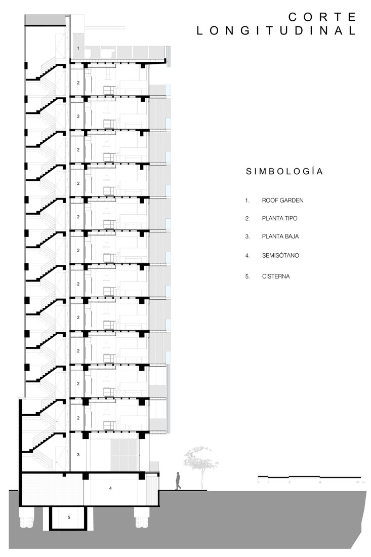 Section. ICON Cibeles by BRAG Arquitectos.